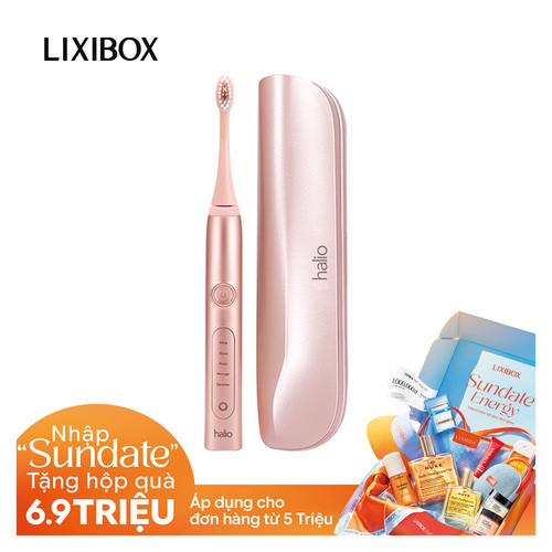 Bàn chải điện làm trắng răng Halio Sonic Whitening Toothbrush Rose Gold