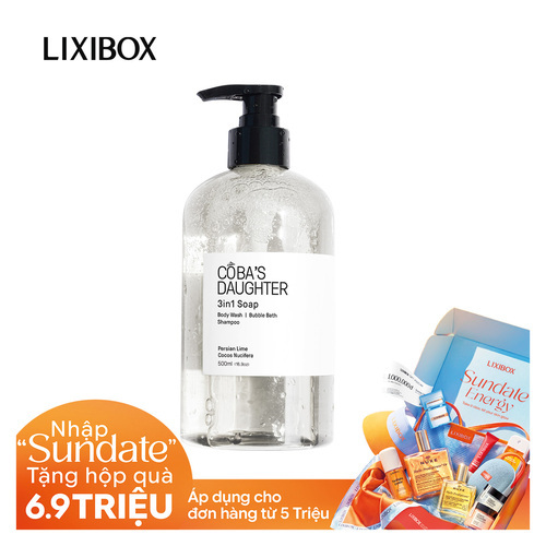 Gel Tắm Rửa tay Tắm Bồn CoBa's Daughter 3in1 Bodywash, Hand Wash and Bubble Bath 500ml - Persian Lime & Cocos Nucifera