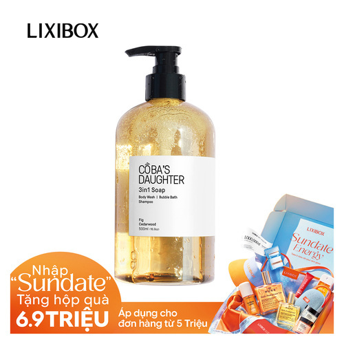 Gel Tắm Rửa tay Tắm Bồn CoBa's Daughter 3in1 Bodywash, Hand Wash and Bubble Bath 500ml - Fig & Cedarwood