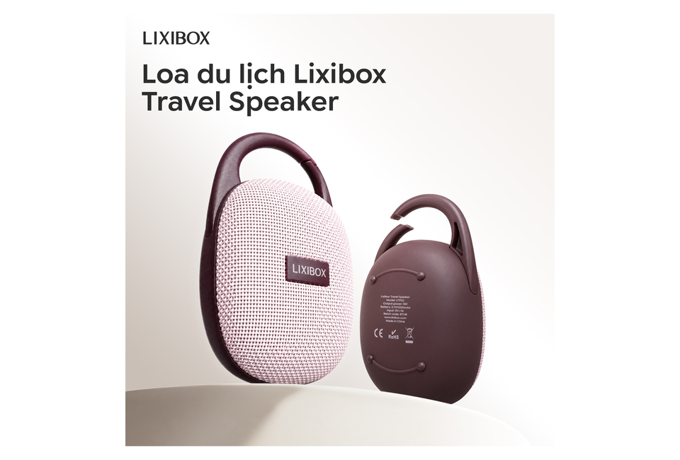Loa du lịch Lixibox Travel Speaker với thiết kế di động, màu sắc bắt mắt, dễ dàng mang theo khi đi du lịch, giúp thưởng thức âm nhạc mọi lúc mọi nơi.