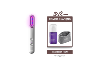 Máy Phức Hợp Ánh Sáng Đa Tầng Halio Pro kèm theo sản phẩm Paula's Choice CellularYouth và túi đựng. Khám phá công dụng làm đẹp tiện lợi với combo quà tặng giới hạn.