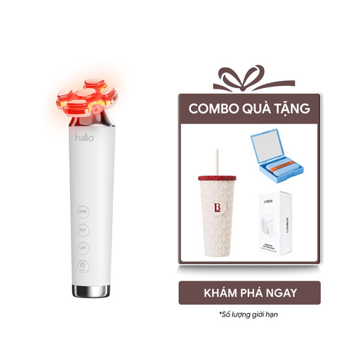 Máy Nâng Cơ, Giảm Mỡ Mặt & Trẻ Hoá Da kết hợp Ánh Sáng Sinh Học Halio RevitaWave Skin Rejuvenator