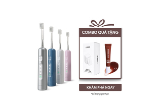 Bàn chải điện tích hợp công nghệ chuyển động kép Halio Wave Sonic Electric Toothbrush - Pink Whisper