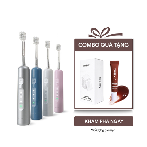Bàn chải điện tích hợp công nghệ chuyển động kép Halio Wave Sonic Electric Toothbrush - Pink Whisper