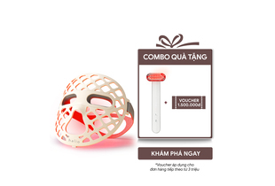 Mặt Nạ Ánh Sáng Sinh Học Halio PureGlow Ultralite Silicone LED Face Mask kèm theo quà tặng voucher 1.500.000đ và thiết bị chăm sóc da, giúp tái tạo làn da và nâng cao sức sống cho khuôn mặt.
