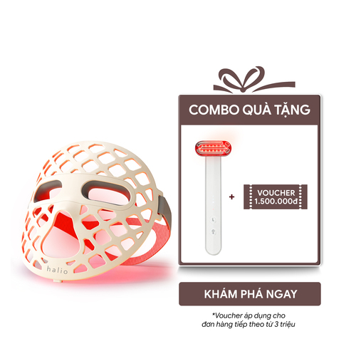 Mặt Nạ Ánh Sáng Sinh Học Halio PureGlow Ultralite Silicone LED Face Mask